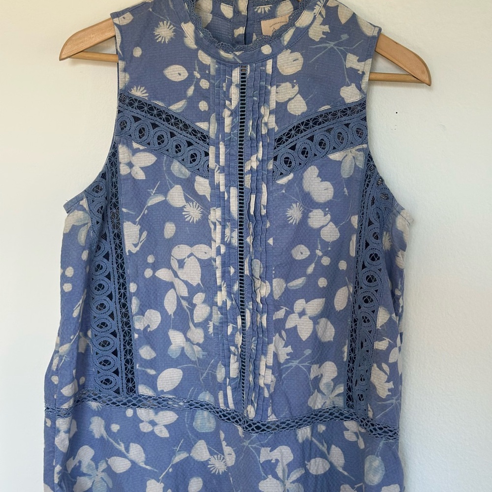 Anthropologie Vanessa & Virginia Floral Top - Size 10 - Picture 4 of 8